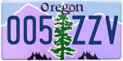 OR license plate 005ZZV
