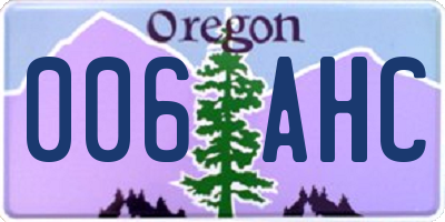 OR license plate 006AHC