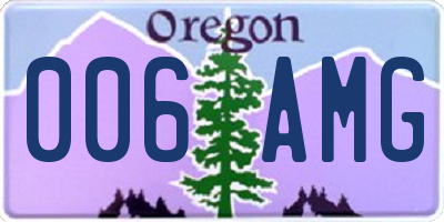 OR license plate 006AMG