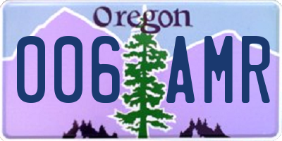 OR license plate 006AMR