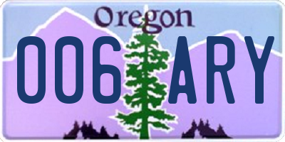 OR license plate 006ARY