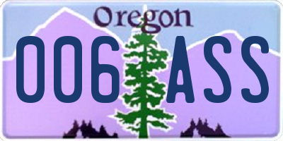 OR license plate 006ASS