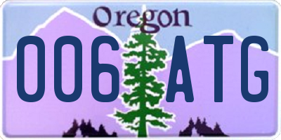 OR license plate 006ATG