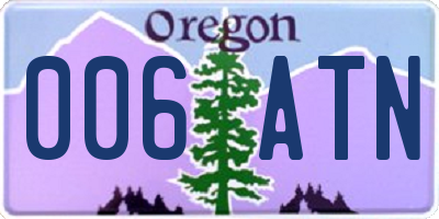 OR license plate 006ATN
