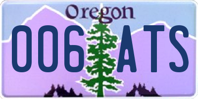 OR license plate 006ATS