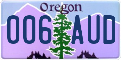 OR license plate 006AUD