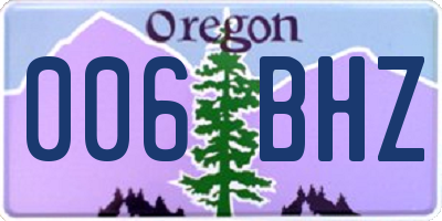 OR license plate 006BHZ