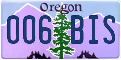 OR license plate 006BIS