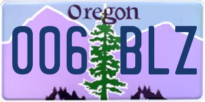 OR license plate 006BLZ