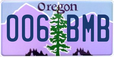 OR license plate 006BMB