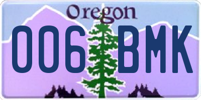 OR license plate 006BMK