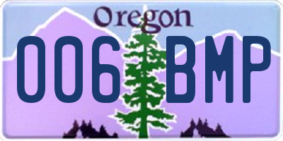 OR license plate 006BMP