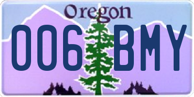 OR license plate 006BMY