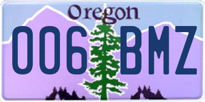 OR license plate 006BMZ