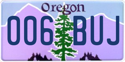 OR license plate 006BUJ