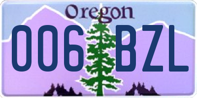 OR license plate 006BZL