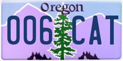 OR license plate 006CAT