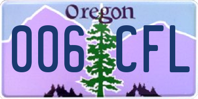 OR license plate 006CFL