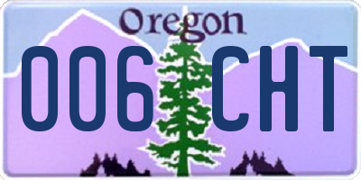 OR license plate 006CHT
