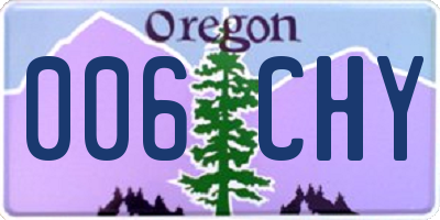 OR license plate 006CHY