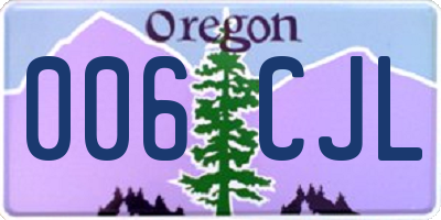 OR license plate 006CJL