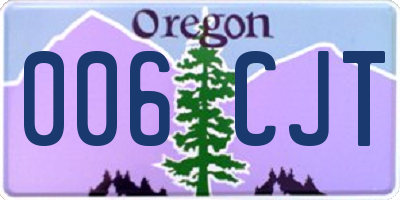OR license plate 006CJT