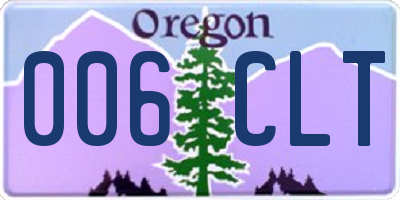OR license plate 006CLT