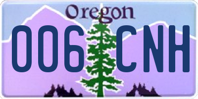 OR license plate 006CNH