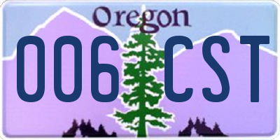 OR license plate 006CST