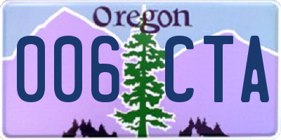 OR license plate 006CTA