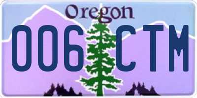 OR license plate 006CTM