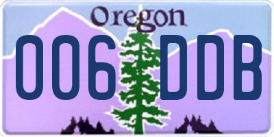 OR license plate 006DDB