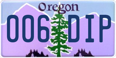 OR license plate 006DIP