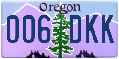 OR license plate 006DKK