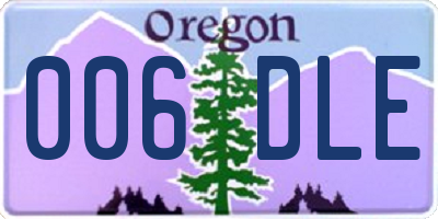 OR license plate 006DLE