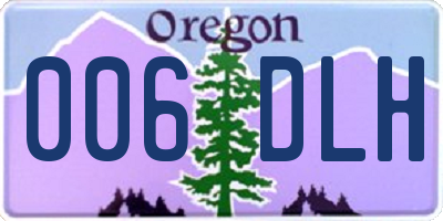 OR license plate 006DLH