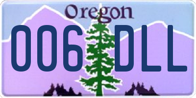 OR license plate 006DLL
