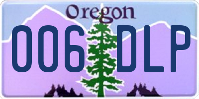 OR license plate 006DLP