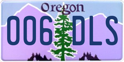 OR license plate 006DLS
