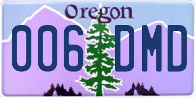 OR license plate 006DMD