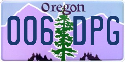 OR license plate 006DPG