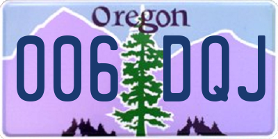 OR license plate 006DQJ