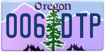 OR license plate 006DTP