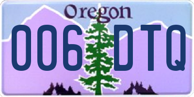 OR license plate 006DTQ