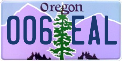 OR license plate 006EAL