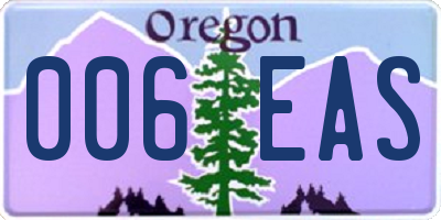 OR license plate 006EAS