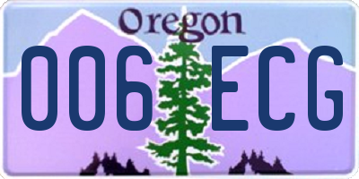 OR license plate 006ECG