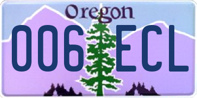 OR license plate 006ECL
