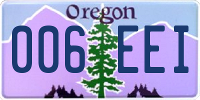 OR license plate 006EEI