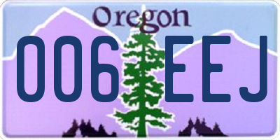 OR license plate 006EEJ